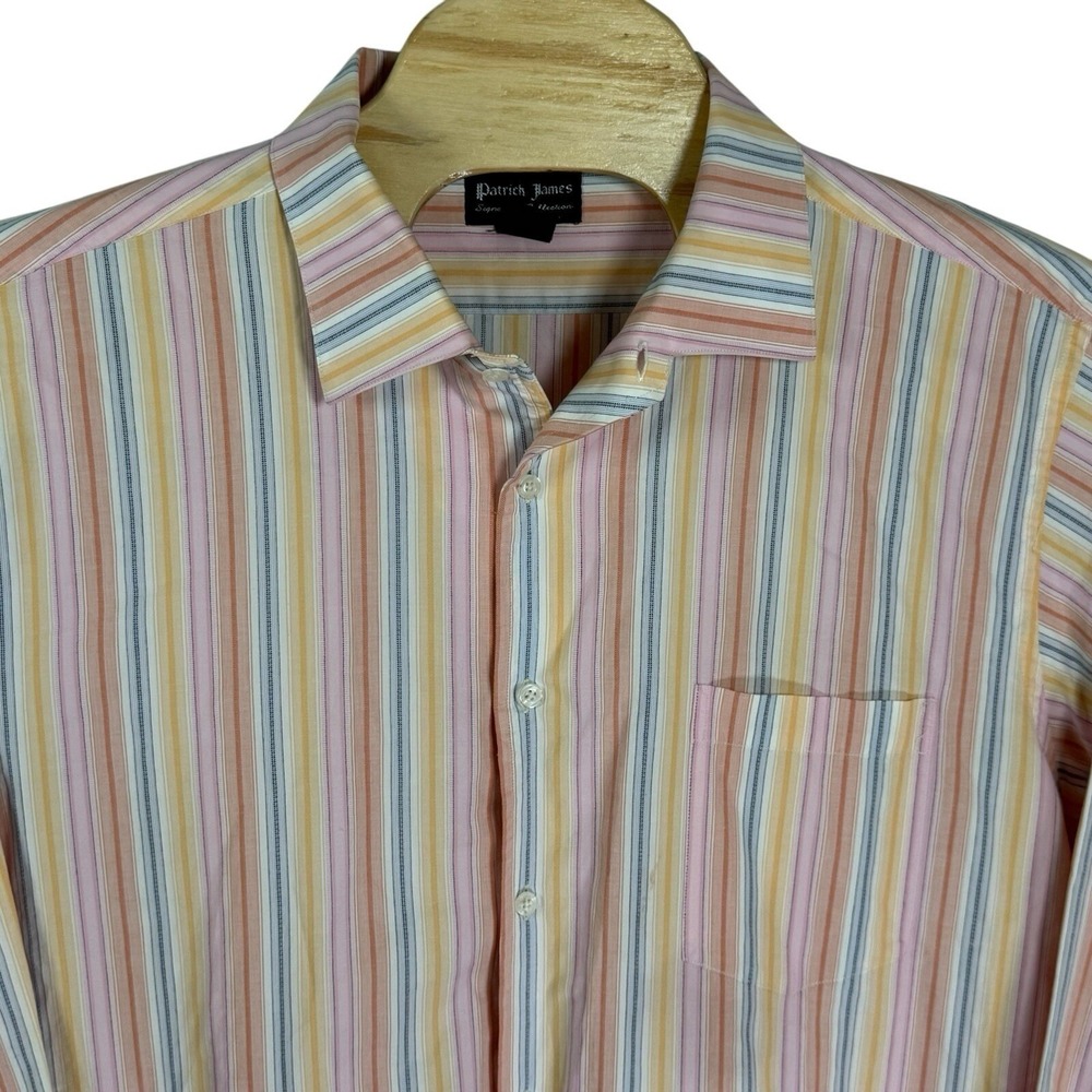 Patrick James Signature Collection XXL Cotton Colourful Stripe Long Sleeve Shirt